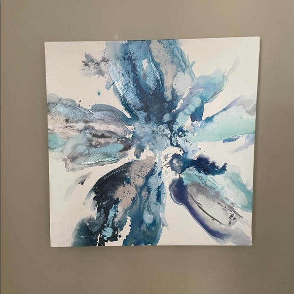 Other - Abstract Blue and White Canvas Art